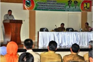 sosialisasi program penataan lingkungan permukiman dan perumahan (PLPP)